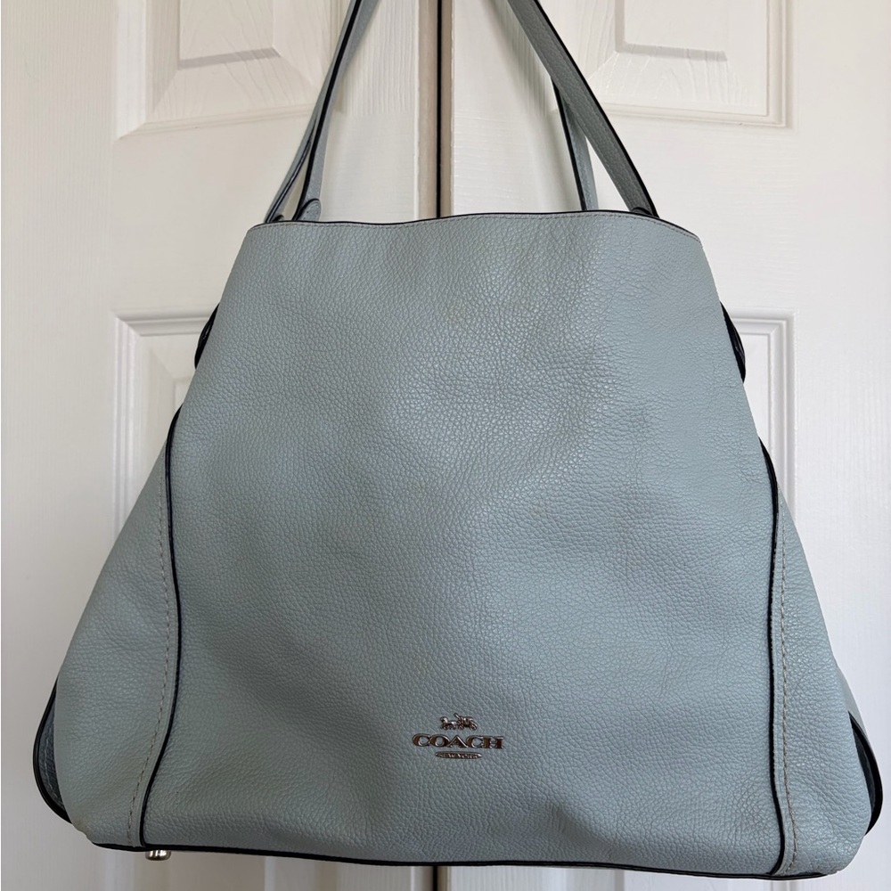 Coach Light Blue Leather Shoulder Bag